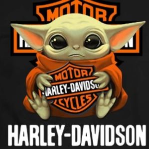 Yoda Harley Davidson premium vinyl waterproof decals
